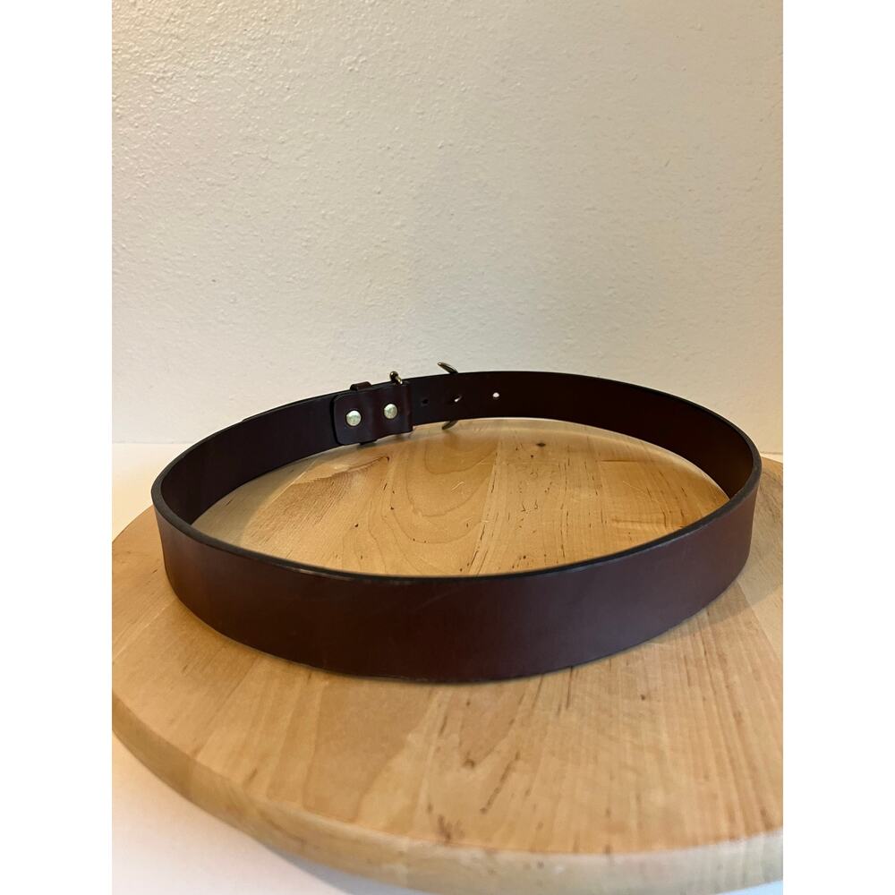 Brown Golden Anchor Buckle Vineyard Vines USA Made Genuine Leather Size M - Picture 5 of 14